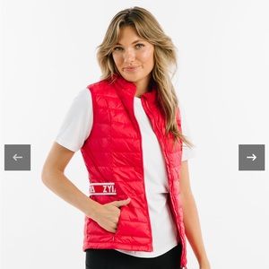 Zyia Red Alpine Down Vest - NWT!